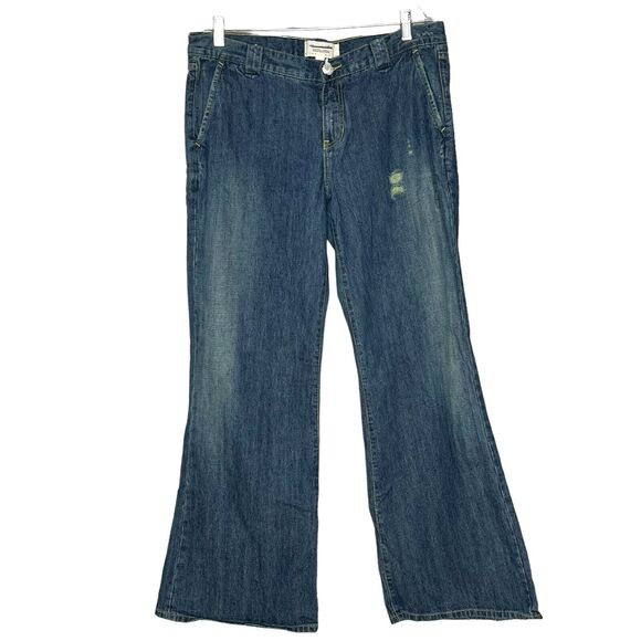 VTG Abercrombie & Fitch Womens Sz 10 R Wide Leg Mid Rise Y2K Skater NWOT - Picture 1 of 4